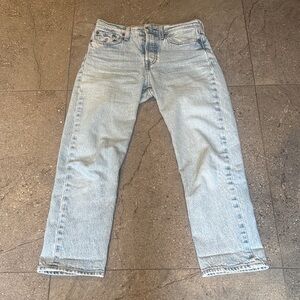 Levi's Light Blue Denim Jeans with Brown Patch